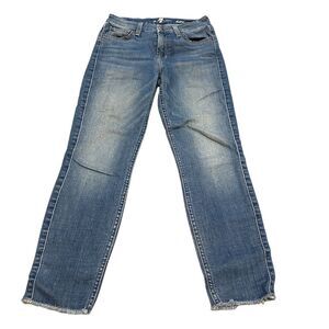7 For All Mankind Blue Ankle & Cropped Jeans